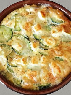 Une photo de Gratin de courgettes et chèvre