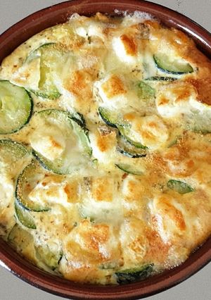 Une photo de Gratin de courgettes et chèvre