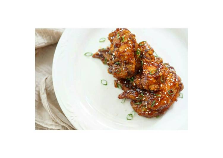 10 Resep: Korean Chicken Wings Kekinian