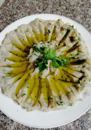 صورة لوصفة بطاطا مسلوقة مهروسة