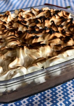 Una foto de Postre rápido chocolate y merengue