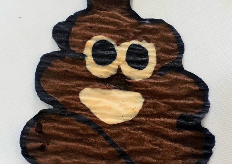 Poop emoji eggless pancakes