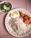 Nasi Lemak Sambal Tumis Udang Sempoi Sepoi Sepoi