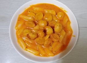 Hình của món Bánh gạo Topokki vị phomai.