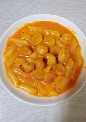 Hình của món Bánh gạo Topokki vị phomai.