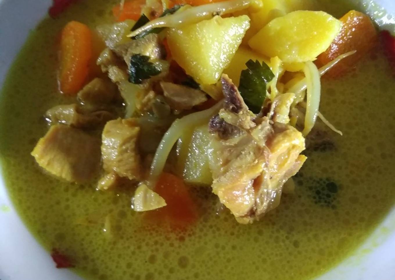 Soto ayam+sayur santan