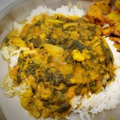A picture of Palakura Pappu (Spinach dal).