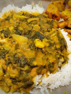 A picture of Palakura Pappu (Spinach dal).