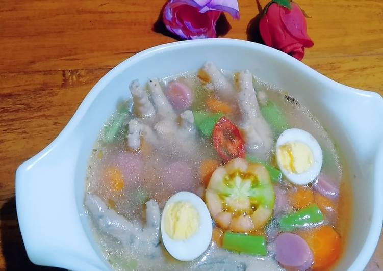 Resep Sop kaldu ceker gurih Yang Bikin Ngiler