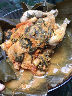 Foto resep Pepes ayam daun singkong #cabeku