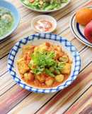 Trứng Cút Đậu Hũ Sốt Cà Chua