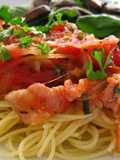 20 Minute Pasta w/ Bacon Tomato Sauce for 2