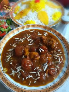 عکسی از دستور خورشت آلو مسما الهام پز