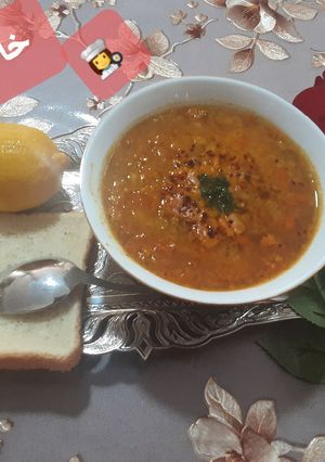 عکسی از دستور سوپ دال عدس 😍