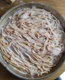 Fideos Caseros con Harina común y Huevos
