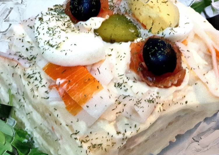 🦀🦀Pastel de salmón y palitos de cangrejo🦀🦀