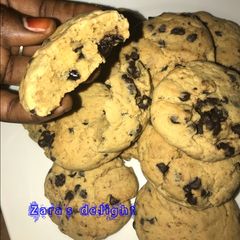 A picture of Cream cheese chocolate chips cookies.