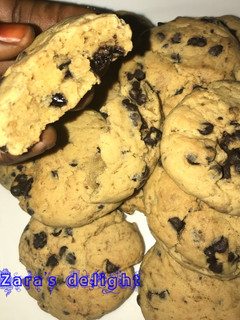 A picture of Cream cheese chocolate chips cookies.