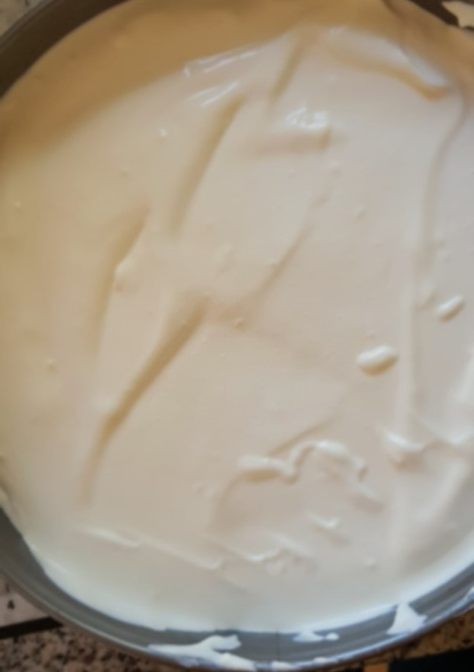 Una foto de Tarta fría de queso y leche condensada