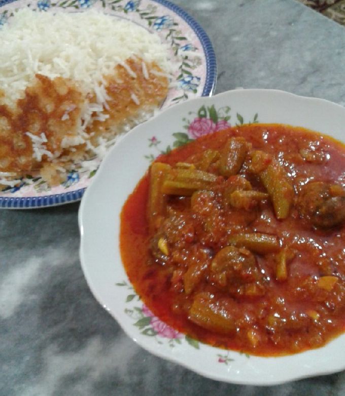 عکسی از دستور خورشت بامیه خوزستانی