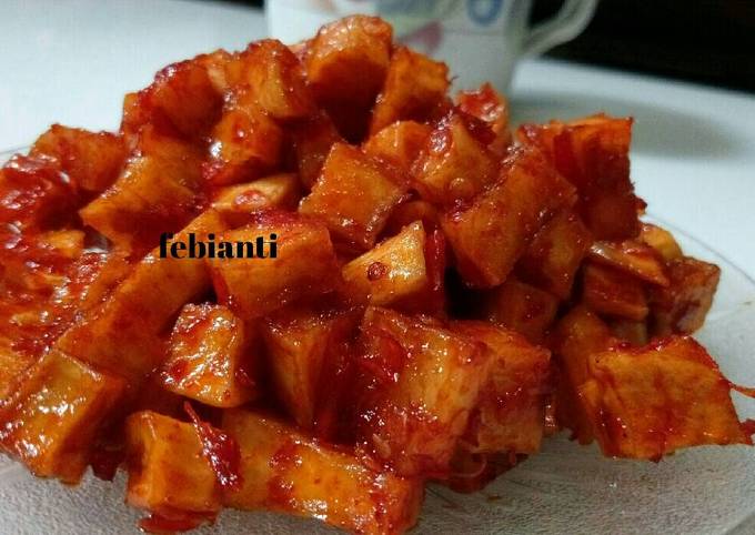 Bagaimana cara membuat Sambal goreng ubi dijamin sesuai selera