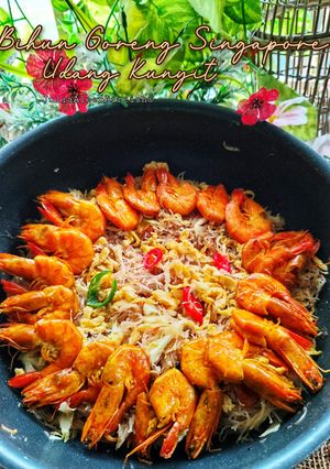 Gambar Bihun Goreng Singapore Udang Kunyit