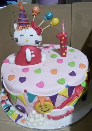 Foto resep Kue ultah helo kitty