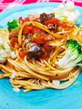 Spaghetti Sarden Saus Tomat イワシのトマト煮スパゲッティ（缶詰使用）Sardine Boiled Tomato Spaghetti (canned)