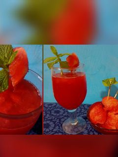 फ्रेश तरबूज,पुदीना शरबत (fresh tarbuj pudina sharbat recipe in Hindi) रेसिपी मुख्य फोटो