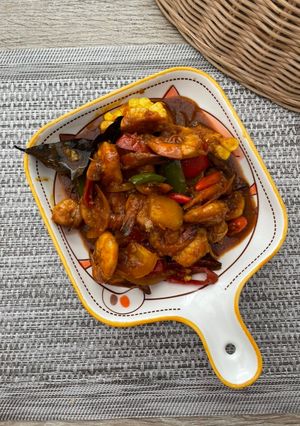 Foto resep Udang kupas saus padang