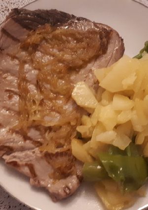 Foto principal de Atún con cebollita caramelizada