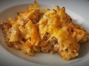 Una foto de macarrones con bechamel