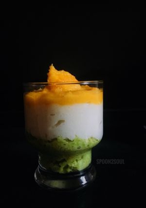 A picture of Tricolor Halwa Parfait.
