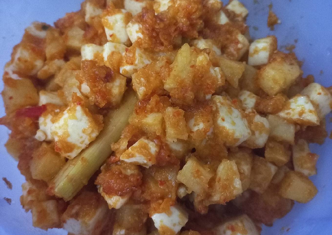 Sambal goreng ketang putih telur