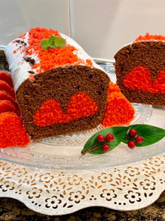 Una foto de Bizcocho de chocolate “ San Valentín” sin gluten