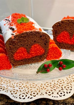 Una foto de Bizcocho de chocolate “ San Valentín” sin gluten