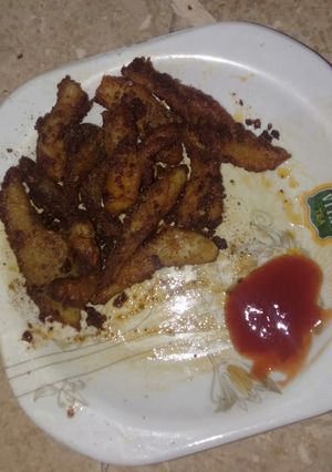 A picture of Fish finger fry.