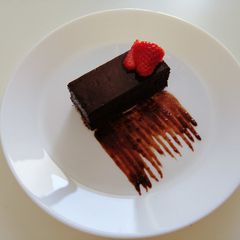 A picture of Vegan chocolate cake.