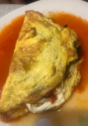 Una foto de Omelette vegetariano (para 3 porciones)