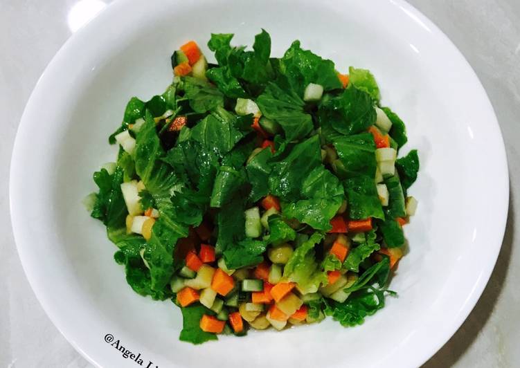Langkah Mudah untuk Membuat Salad sayur #eat clean yang Lezat