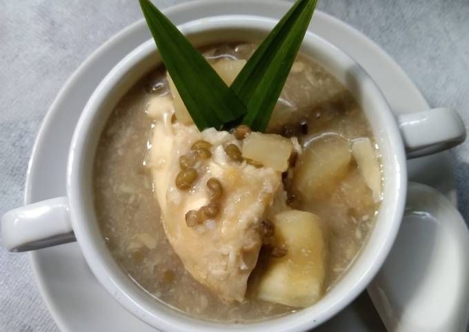 Resep Bubur Durian Singhijau Singkong Kacang Hijau Oleh Mak Win Cookpad