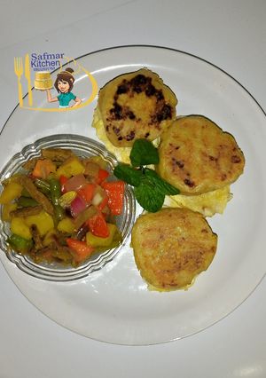 Potato egg burger ainihin hoton girkin