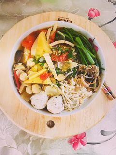 Hình của món Bún thái chay.