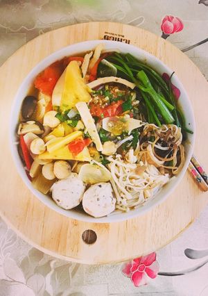 Hình của món Bún thái chay.