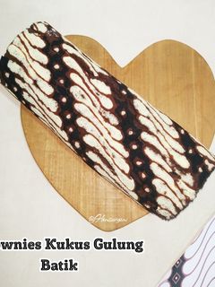 Foto resep 419. Brownies Kukus Gulung Batik
