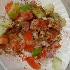 A picture of Chucmber salad.