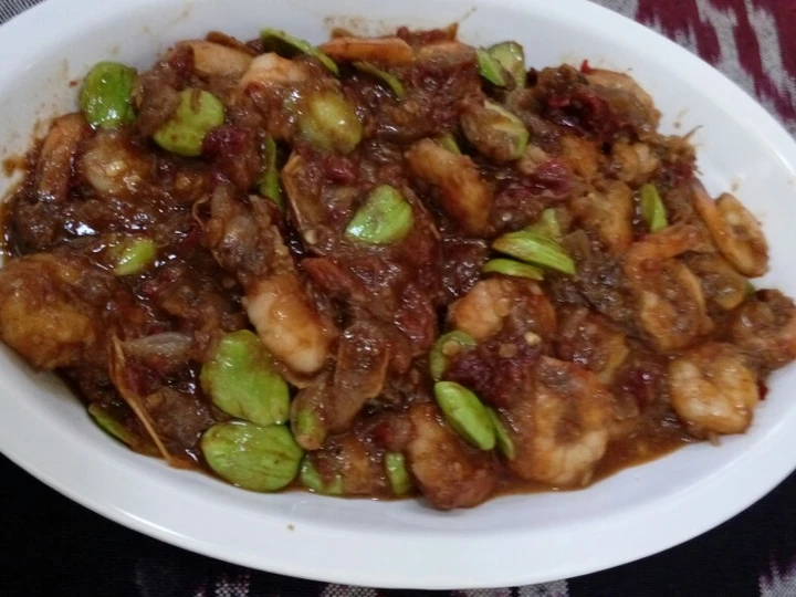 Cara Gampang Menyiapkan Resep Udang pete sambal terasi goreng yang Bisa Manjain Lidah Anti Ribet, Lezat Sekali