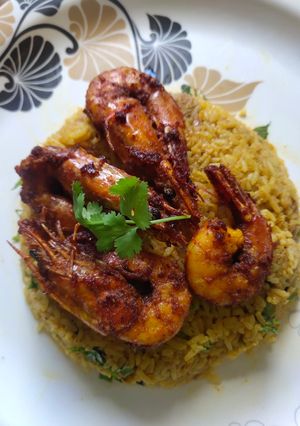 A picture of Prawns Rice.