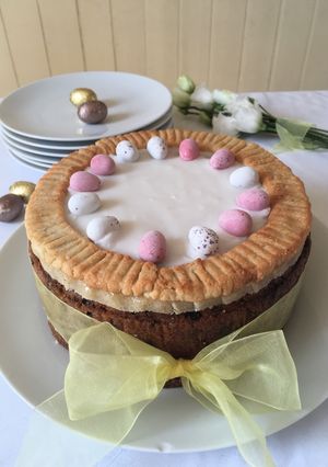 A picture of Easter Simnel Cake.