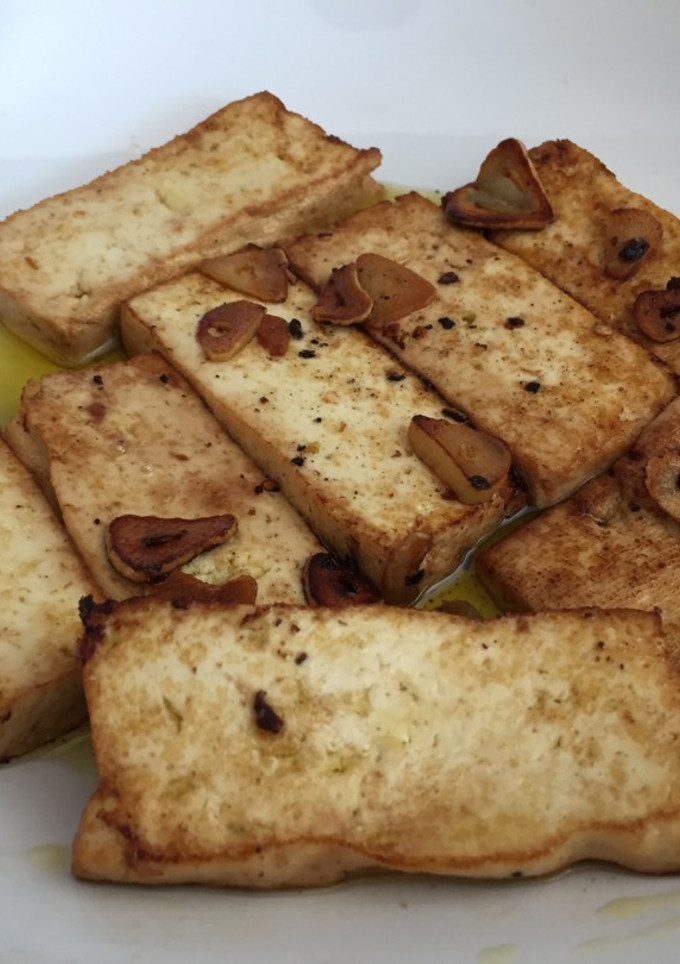 Una foto de Tofu frito